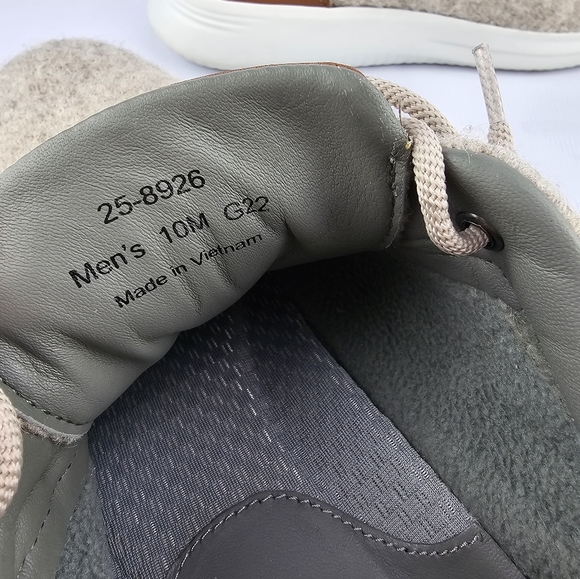 Johnston & Murphy Men's Amherst Wool U-Throat Sneakers Beige Size 10 - Picture 9 of 9